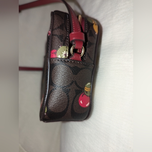 Coach Ornament Print Mini Camera Bag Signature Canvas Brown Multi EUC - Picture 8 of 14